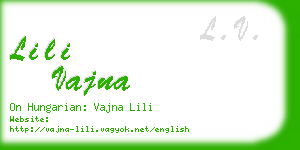 lili vajna business card